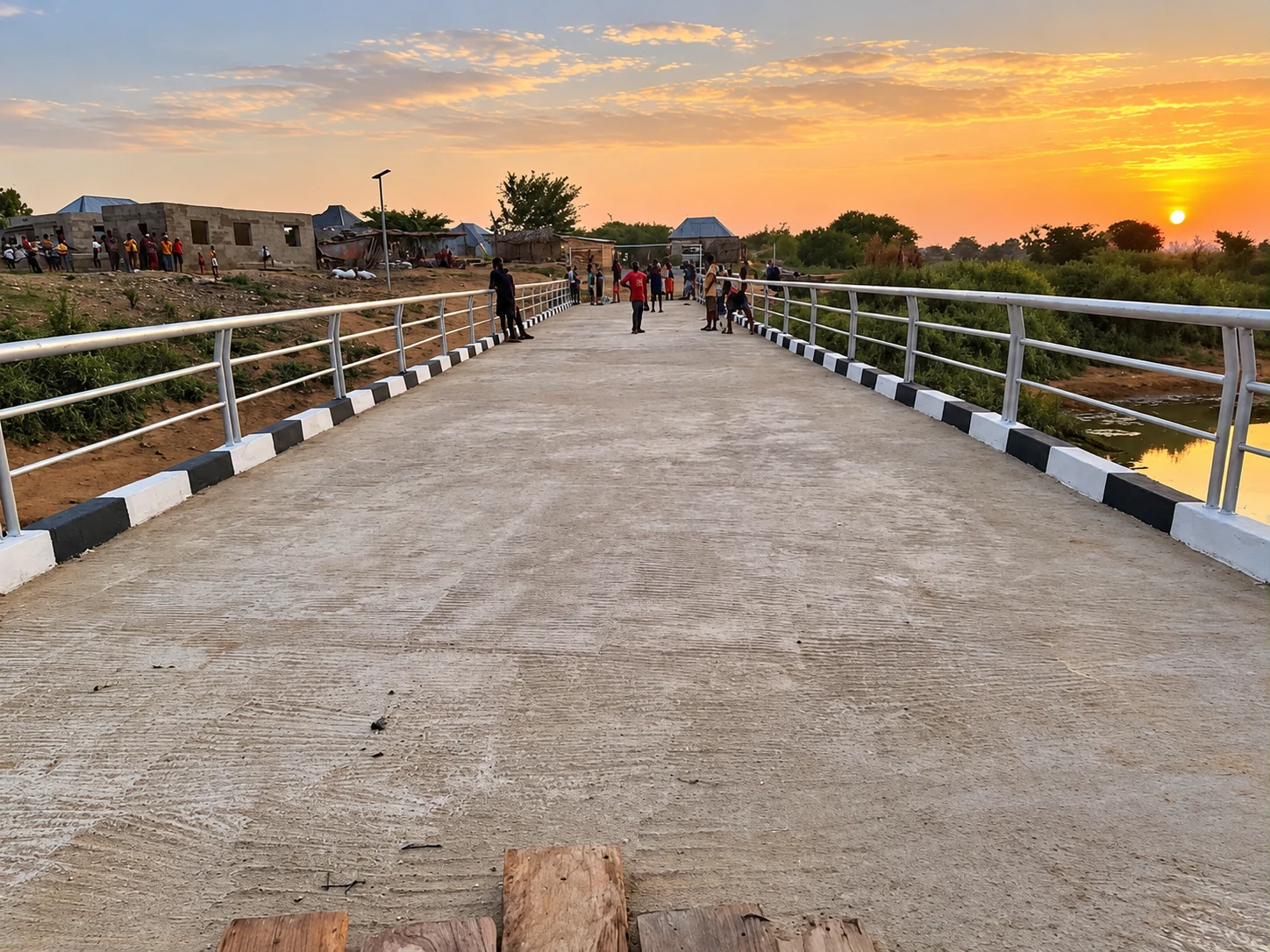 Enhanced photograph of Utugolugwu Bridge at sunset